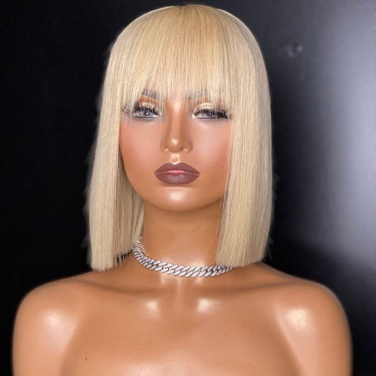 Blonde Wig with Bangs