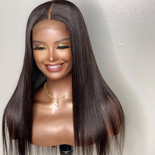 Glueless Human Hair Wigs Straight