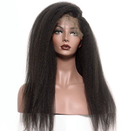 Glueless Wigs Human Hair Kinky Straight