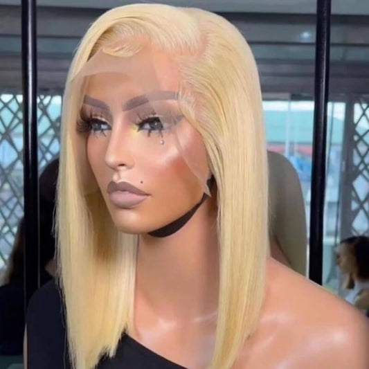 Short Blond Wig 613 Color