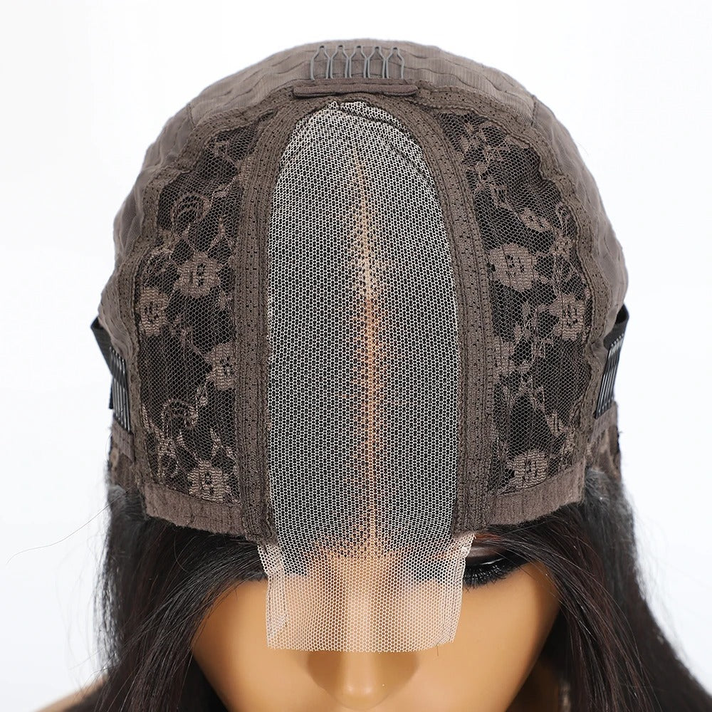 Bone Straight Raw Human Hair Bob Wig 2x6 Lace Closure Glueless Wig
