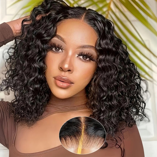 Italy Curl 4x4 Transparent Lace Closure Wig Human Hair Glueless Wig