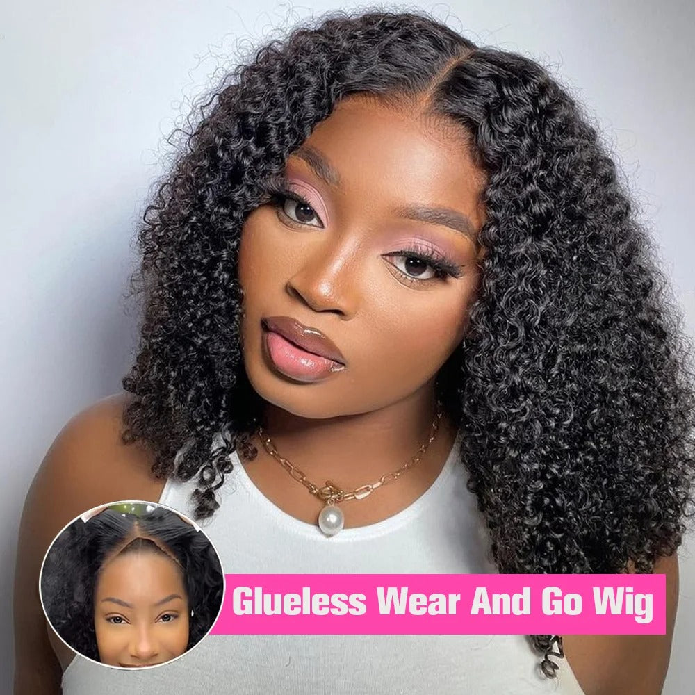 Pixie Curly 4x4 Lace Closure Wig Human Hair Glueless Wig