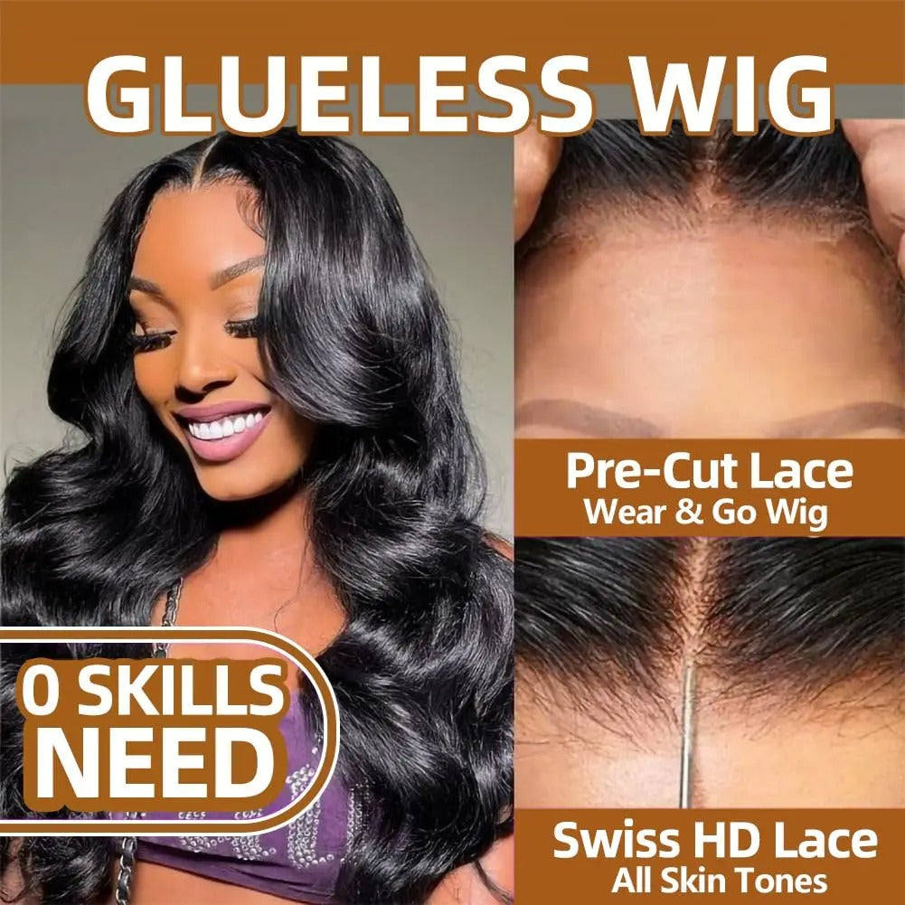 HD Lace 5x5 Closure Wig Body Wave Human Hair Glueless Wig