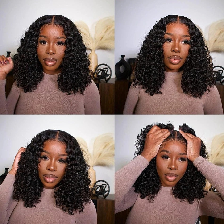Pixie Curly 4x4 Lace Closure Wig Human Hair Glueless Wig
