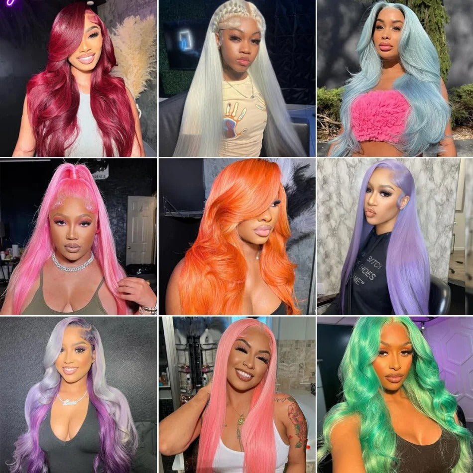 613 Blonde Straight 13x4 Transparent Lace Front Wig Human Hair Glueless Wig