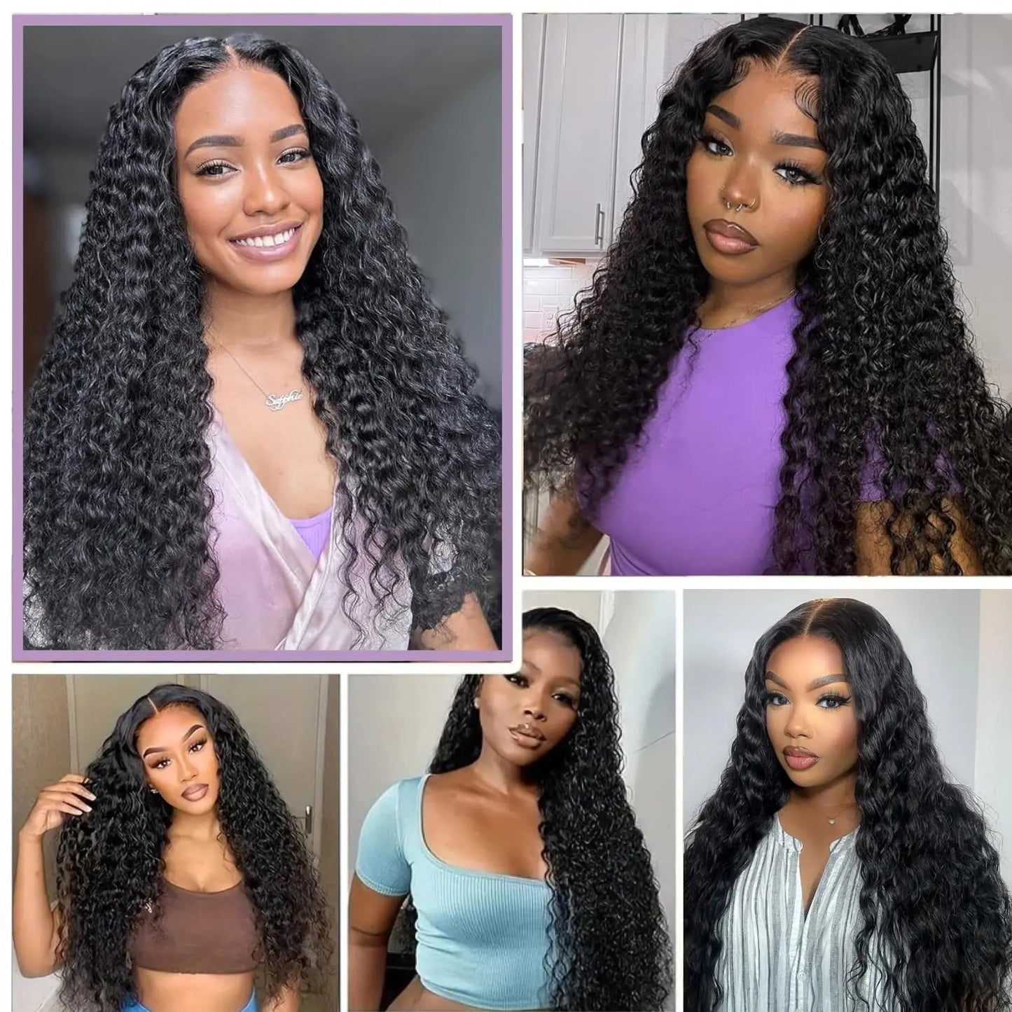HD Lace 5x5 Closure Wig Deep Wave Human Hair Glueless Wig